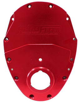 Aeroflow Performance Includes Gaskets, Seals, Roller Cam button, Mounting Hardware and Rep Small Block Chev 350 2-Piece Billet Timing Cover - Red Finish AF64-4350R Autofit