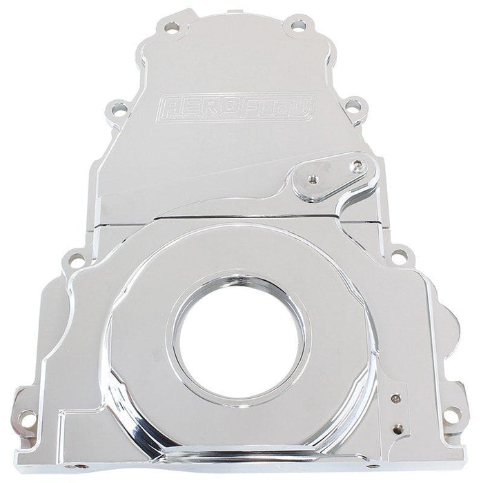 Aeroflow Performance Includes Mounting Hardware and Cam Sensor Plug GM LS 2-Piece Billet Timing Cover - Chrome Finish AF64-4361C Autofit