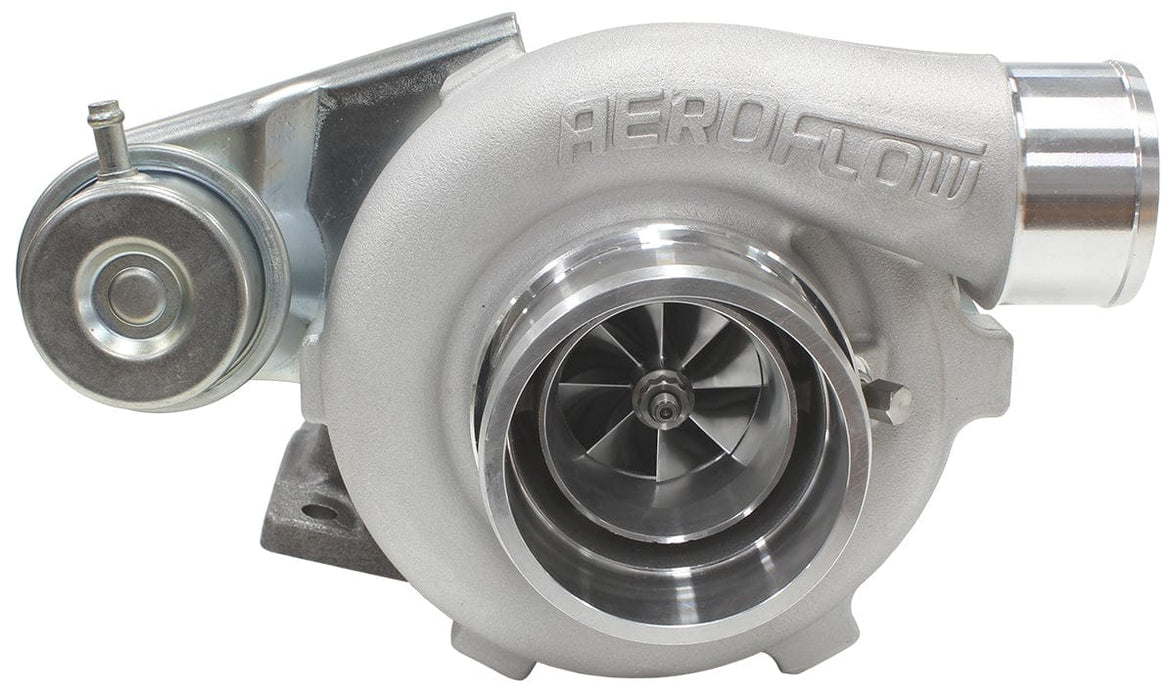 Aeroflow Performance Internal Wastegate, T25 / T28 Inlet Flange, 5-Bolt Exhaust Flange BOOSTED 4647 .64 Turbocharger 475HP, Natural Cast Finish AF8005-2000 Autofit