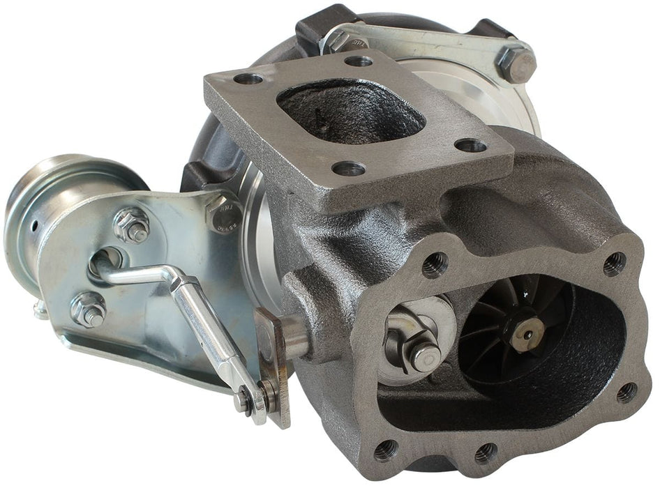 Aeroflow Performance Internal Wastegate, T25 / T28 Inlet Flange, 5-Bolt Exhaust Flange BOOSTED 4647 .86 Turbocharger 475HP, Hi Temp Black Finish AF8005-2001BLK Autofit