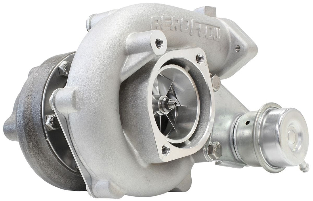 Aeroflow Performance Internal Wastegate, T25 / T28 Inlet Flange, 5-Bolt Exhaust Flange BOOSTED 5447 NISSAN .64 Turbocharger 525HP, Natural Cast Finish AF8005-2007 Autofit