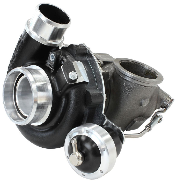 Aeroflow Performance Internal Wastegate, V-Band Inlet & Exhaust Flanges BOOSTED 4849 .72 Turbocharger 550HP, Hi Temp Black Finish AF8005-2013BLK Autofit