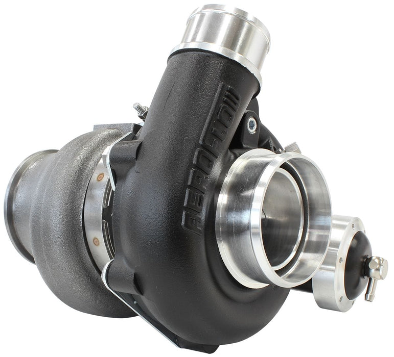 Aeroflow Performance Internal Wastegate, V-Band Inlet & Exhaust Flanges BOOSTED 5449 .72 Turbocharger 660HP, Hi Temp Black Finish AF8005-2018BLK Autofit
