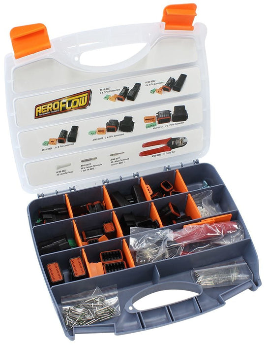 Aeroflow Performance Kit Includes 2,4,6,8,12 Pin Connectors, Terminals & Crimp Tool WeatherTight Connector Kit AF49-9000-KIT Autofit
