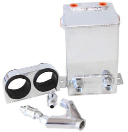 Aeroflow Performance Kit includes Surge Tank, Dual Billet Fuel Pump Bracket, Check Valves Dual EFI Pump Surge Tank Kit - Polished AF77-2044 Autofit