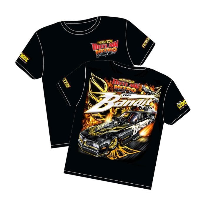 Aeroflow Performance Large The Bandit' Pontiac Trans-Am Outlaw Nitro Funny Car T-Shirt RTBAN-LARGE Autofit