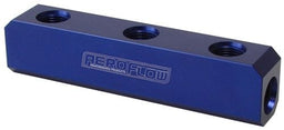 Aeroflow Performance Log has 3 x ORB ports on top and 2 x ORB ports either end. Blue Finish Billet 5 Port Fuel Log -8AN AF457-08 Autofit