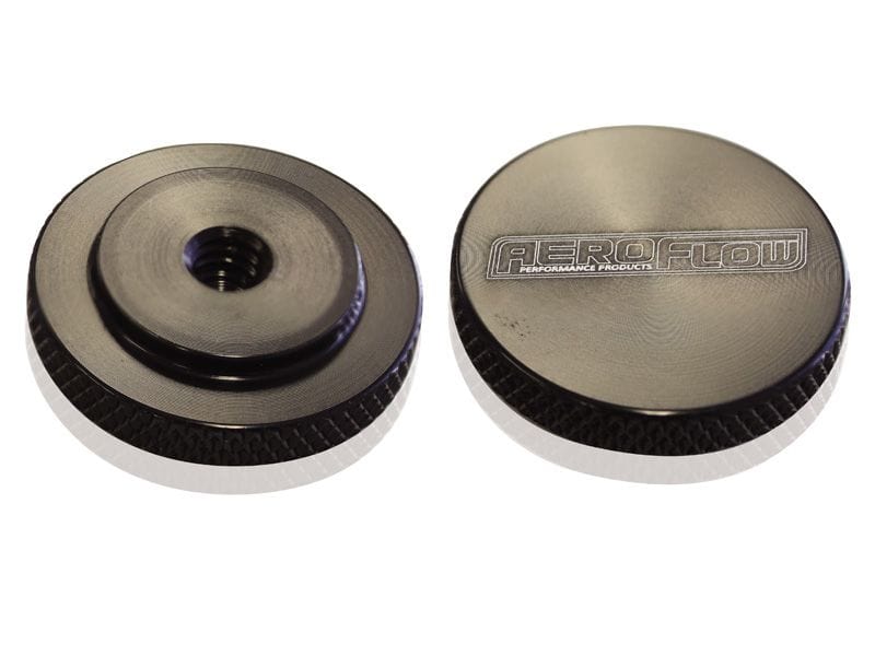 Aeroflow Performance Low profile perfect for tight clearance applications, 5/16" UNC Black Billet Air Cleaner Nut AF55-1003BLK Autofit