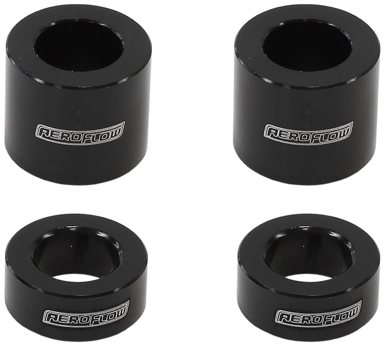 Aeroflow Performance M10 (3/8") 4-Pack Billet Aluminium Bolt Spacers, Black AF64-4377BLK Autofit