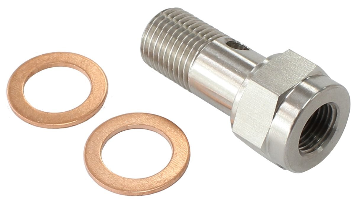 Aeroflow Performance M12 x 1.25mm Thread Stainless Steel Banjo Bolt with 1/8" NPT Port AF316-04P Autofit