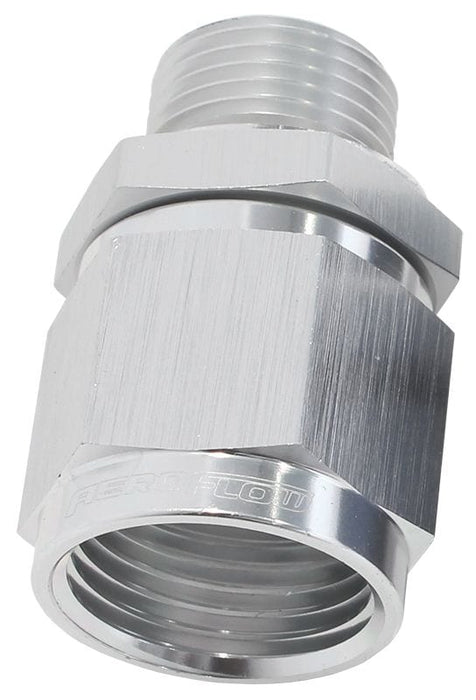 Aeroflow Performance M12 x 1.5 to -8AN Metric To Female AN Swivel Adapters - Silver AF906-08-M12S Autofit