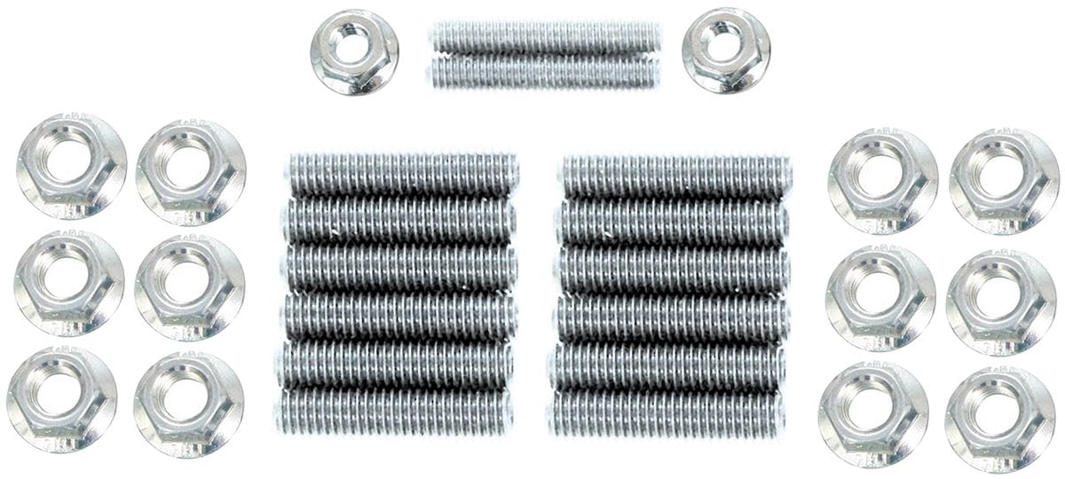 Aeroflow Performance M8 and M6 Steel Studs and Nuts, Pack of 14. GM LS Oil Pan Stud Kit AF82-2050 Autofit