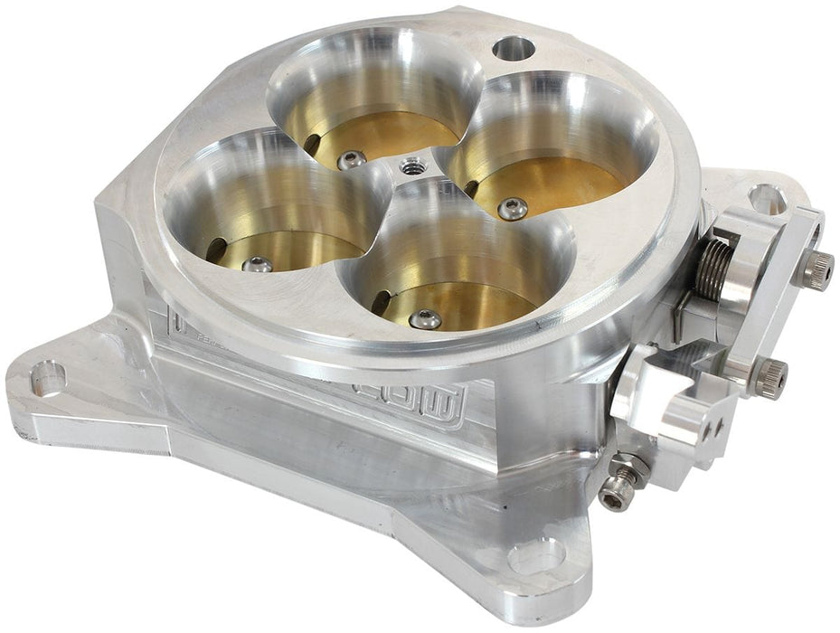 Aeroflow Performance Natural Finish. Suit 4150/4500 Billet Aluminium 4 Barrel 1375cfm Throttle Body AF64-2250 Autofit