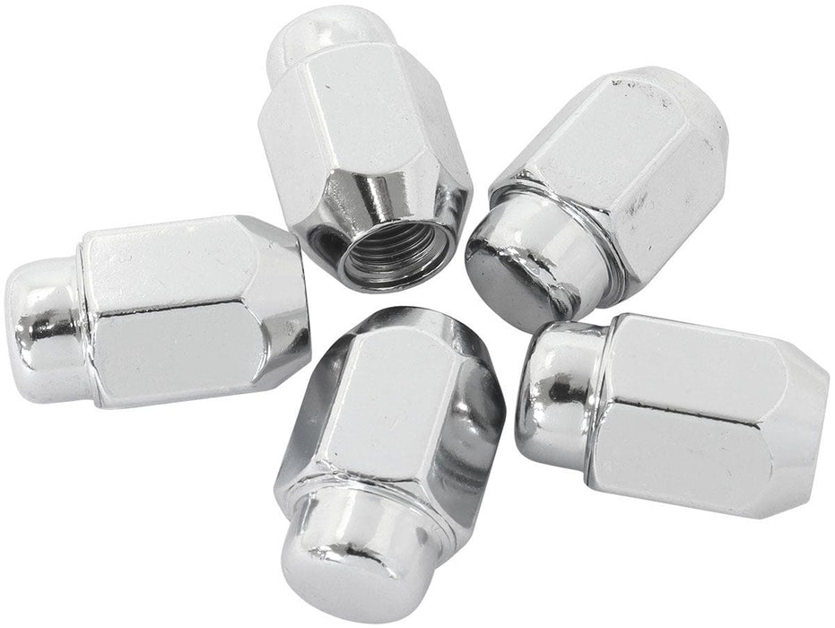 Aeroflow Performance Pack of 5, 60 Degree Taper Acorn Medium Closed Chrome Wheel Nuts - M12 x 1.50mm AF3046-2000 Autofit