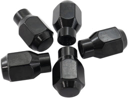 Aeroflow Performance Pack of 5, 60 Degree Taper with 0.300" Shank Conical ET Style Closed Black Wheel Nuts - M12 x 1.50mm AF3026-4000 Autofit