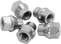 Aeroflow Performance Pack of 5, 60 Degree Taper with 0.300" Shank Conical ET Style Open Chrome Wheel Nuts - 1/2-20" AF3032-4000 Autofit