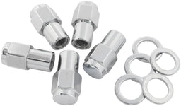Aeroflow Performance Pack of 5, Washer Seat with Shank 0.750" Shank Closed Chrome Wheel Nuts - M12 x 1.50mm AF3046-7000 Autofit