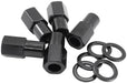 Aeroflow Performance Pack of 5, Washer Seat with Shank 0.750" Shank Open Black Wheel Nuts - M12 x 1.25mm AF3015-7000 Autofit