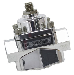Aeroflow Performance Polished Finish. 1-4 psi Adjustable Billet 2-Port Fuel Pressure Regulator with 3/8" NPT Ports AF49-4001P Autofit