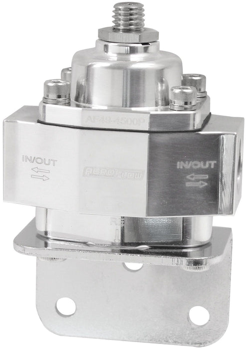 Aeroflow Performance Polished Finish. 3/8" NPT Ports with Bottom Return Billet Bypass Fuel Pressure Regulator 4.5-9psi Adjustable AF49-4500P Autofit