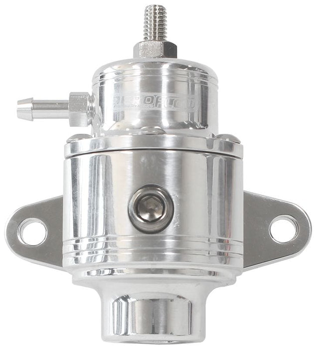 Aeroflow Performance Polished Finish. 3 x -6 ORB Ports, 1 x 1/8" NPT Port Compact Billet 3-Port EFI Fuel Pressure Regulator 30-90psi Adjustable AF66-2058 Autofit