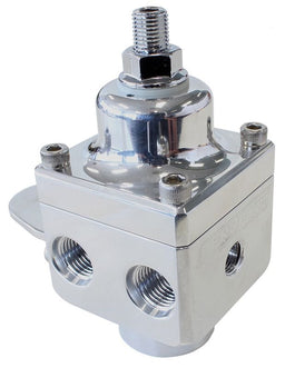 Aeroflow Performance Polished Finish. 4-12 psi. Rated to 1600 HP Billet 4-Port Carburettor Fuel Pressure Regulator -6 ORB AF66-2048P Autofit