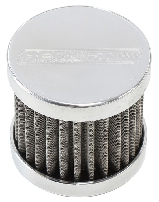 Aeroflow Performance Polished Finish. Stainless Steel Billet Breather with -6AN Female Thread AF77-2003 Autofit