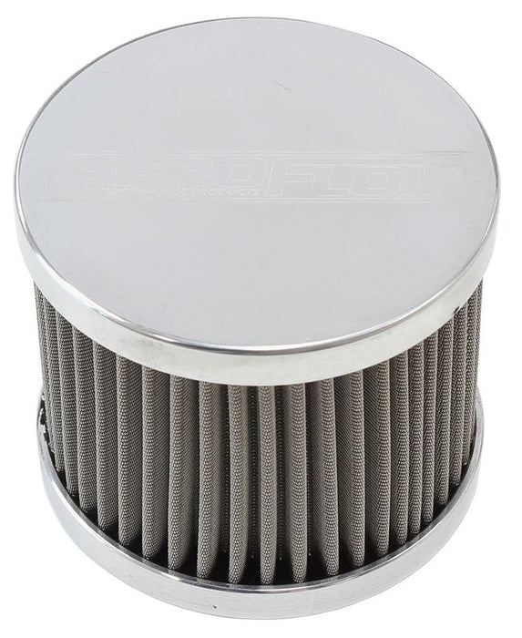 Aeroflow Performance Polished Finish. Stainless Steel Billet Breather with -8AN Female Thread AF77-2002 Autofit