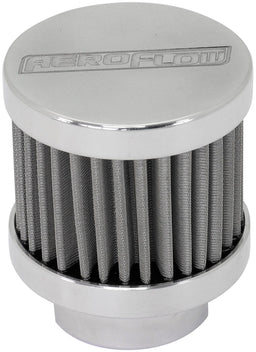 Aeroflow Performance Polished Finish Stainless Steel Small Billet Breather with -10AN Female Thread AF77-2004 Autofit
