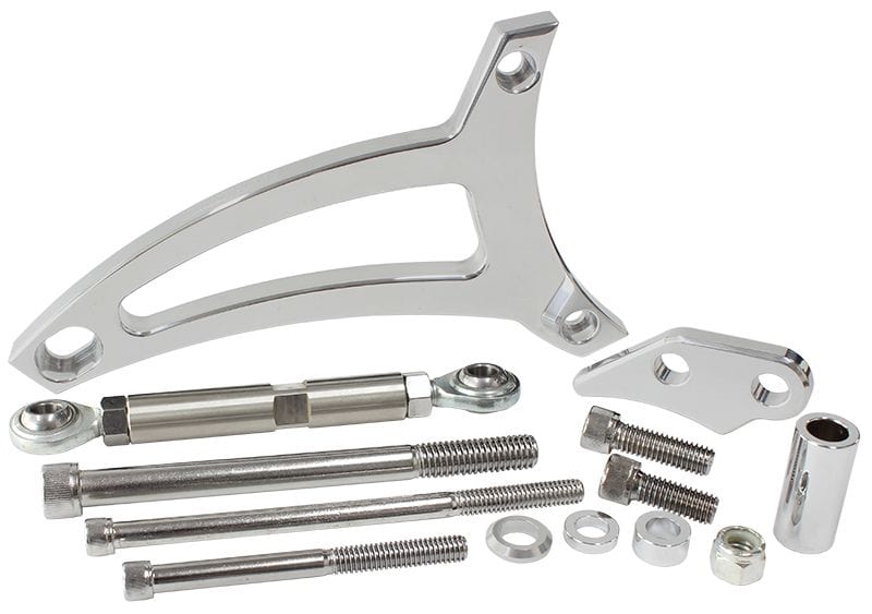 Aeroflow Performance Polished Finish. Suit Ford 351W with passenger side water pump hose i Standard Mount Billet Alternator Bracket AF64-4005 Autofit