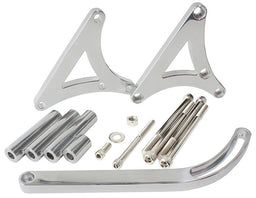 Aeroflow Performance Polished Finish. Suit Holden V8 HQ-WB, left hand side (passenger side) Mid Mount Billet Alternator Bracket AF64-4025 Autofit