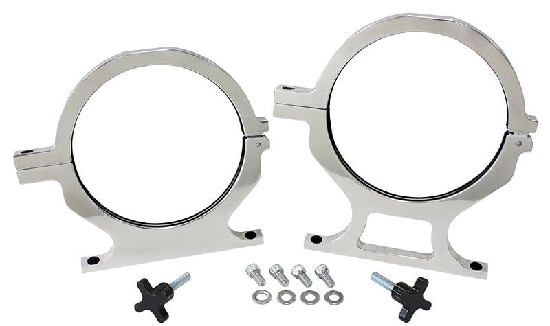 Aeroflow Performance Polished Finish. Suits 10lb. & 15lb. Bottles Billet Nitrous Bottle Brackets - Polished AF64-5000P Autofit