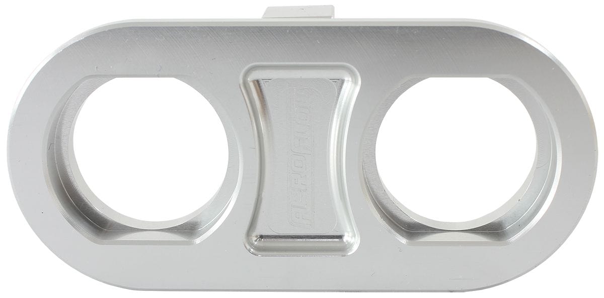 Aeroflow Performance Polished Finish Universal Modular 2-Port Billet Bulkhead Plate AF88-2006 Autofit