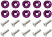 Aeroflow Performance Purple Finish Billet Dress-Up/Fender Bolt Kit M6 x 1.00mm (20mm UHL) AF64-4365PUR Autofit