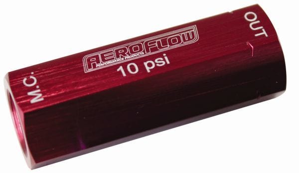 Aeroflow Performance Red, 10 psi Residual Valve Brake Residual Pressure Valve AF387-10 Autofit
