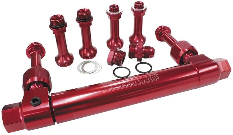 Aeroflow Performance Red Finish Adjustable Billet Fuel Log AF64-2037R Autofit