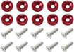 Aeroflow Performance Red Finish Billet Dress-Up/Fender Bolt Kit M8 x 1.25mm (20mm UHL) AF64-4374R Autofit