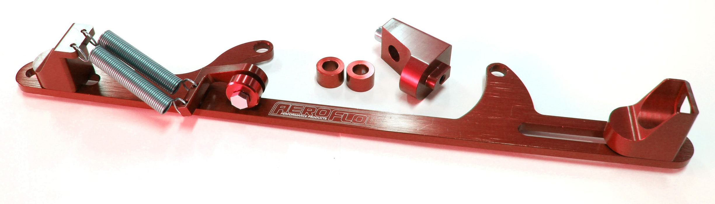 Aeroflow Performance Red Finish Billet Throttle Cable Bracket 4500 Dominator Style AF64-2002R Autofit