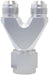Aeroflow Performance Silver Finish. 1 x -8AN Female, 2 x -6AN Male Billet U-Block with Female Flare AF146-08-06S Autofit