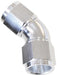 Aeroflow Performance Silver Finish 45° Full Flow Female Coupler -20AN AF563-20S Autofit