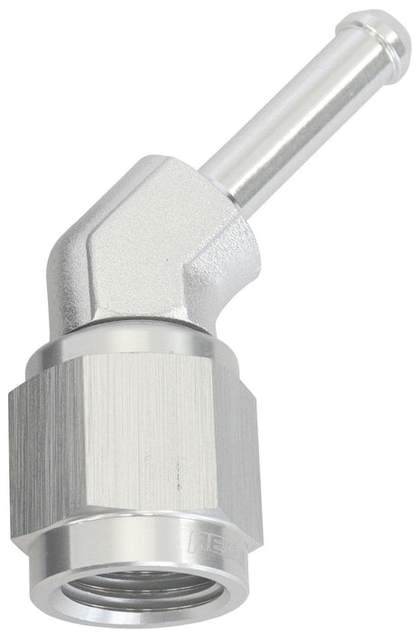 Aeroflow Performance Silver Finish 45° Hose Barb 3/16" to -4AN AF412-04S Autofit