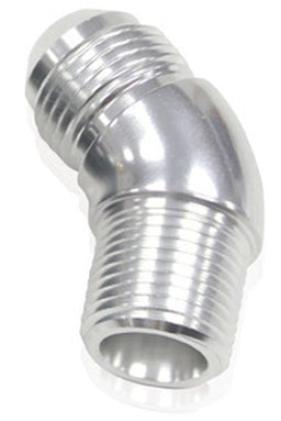 Aeroflow Performance Silver Finish 45° NPT to AN Full Flow Adapter 1/8" to -3AN AF523-03S Autofit