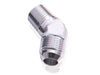 Aeroflow Performance Silver Finish 45° NPT to Male Flare Adapter 3/8" to -10AN AF823-10-06S Autofit