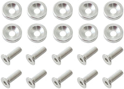 Aeroflow Performance Silver Finish 5/16" Billet Dress-Up / Fender Bolt Kit (10 pack) AF64-4371S Autofit
