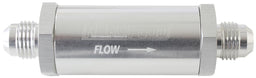 Aeroflow Performance Silver Finish -6AN Turbo Inline Oil Filter 30 Micron AF607-06S Autofit