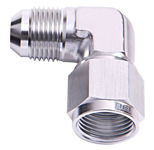 Aeroflow Performance Silver Finish 90° Female/Male Flare Swivel -10AN AF143-10S Autofit