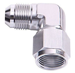 Aeroflow Performance Silver Finish 90° Female/Male Flare Swivel -4AN AF143-04S Autofit