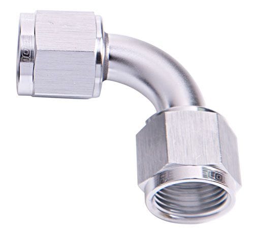 Aeroflow Performance Silver Finish 90° Female Swivel Coupler -4AN AF133-04S Autofit