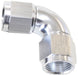 Aeroflow Performance Silver Finish 90° Full Flow Female Coupler -4AN AF583-04S Autofit
