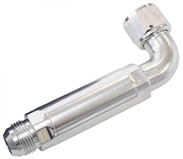 Aeroflow Performance Silver Finish 90° Inline Scavenge Filter -12AN AF64-4100S Autofit